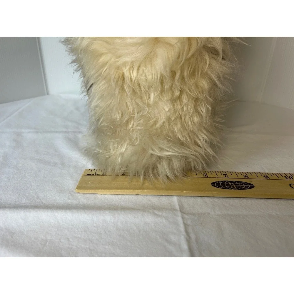 Unique Sheepskin Pillow Star Design Rustic Farmhouse Accent Decor